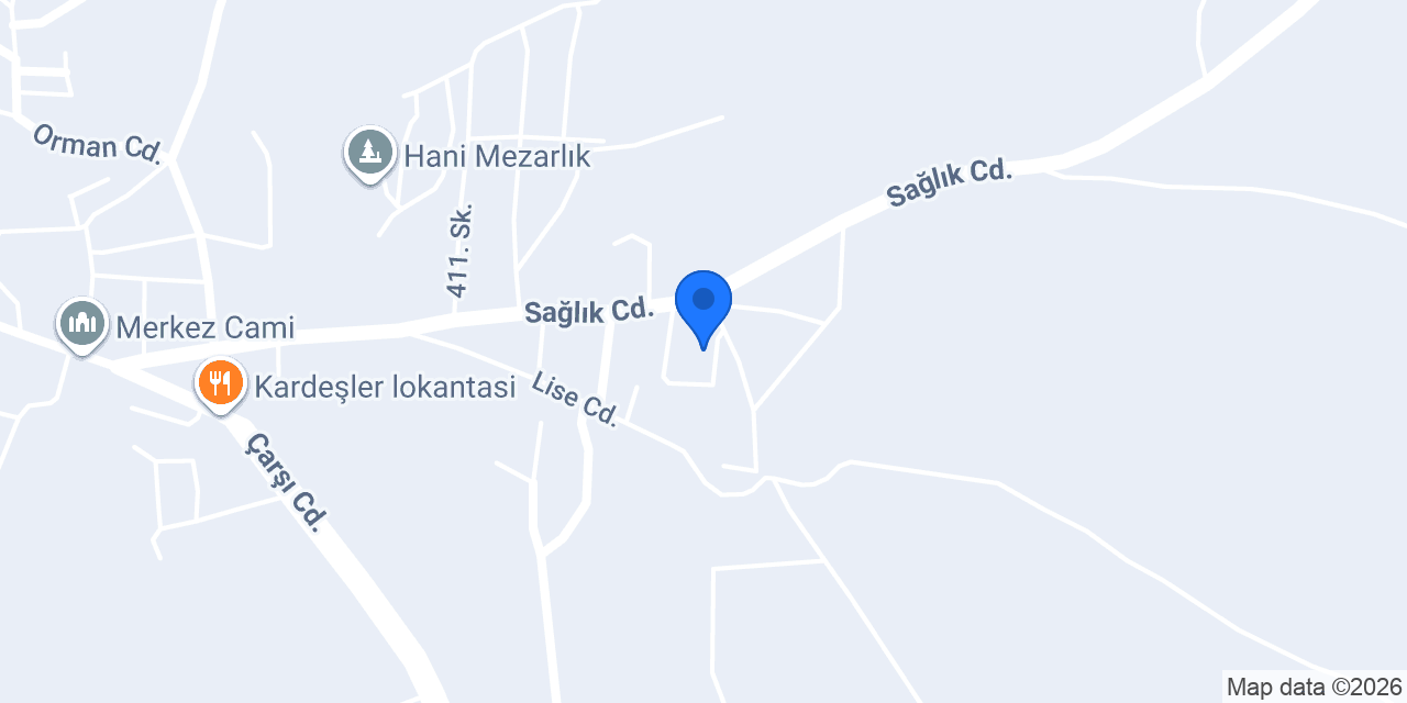 HANİ İLÇE SAĞLIK MÜDÜRLÜĞÜ konumu