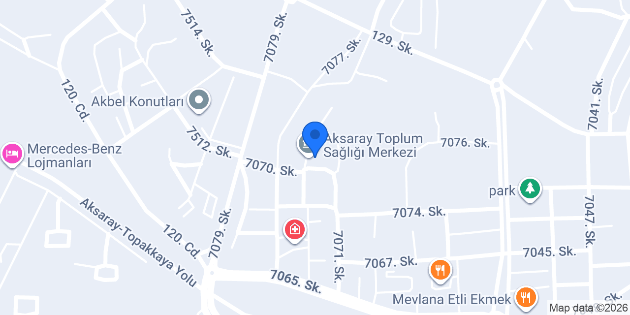 Aksaray Toplum Sağlığı Merkezi konumu