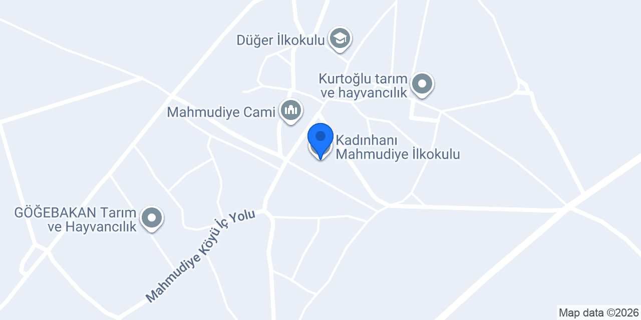 Kadınhanı Mahmudiye İlkokulu konumu