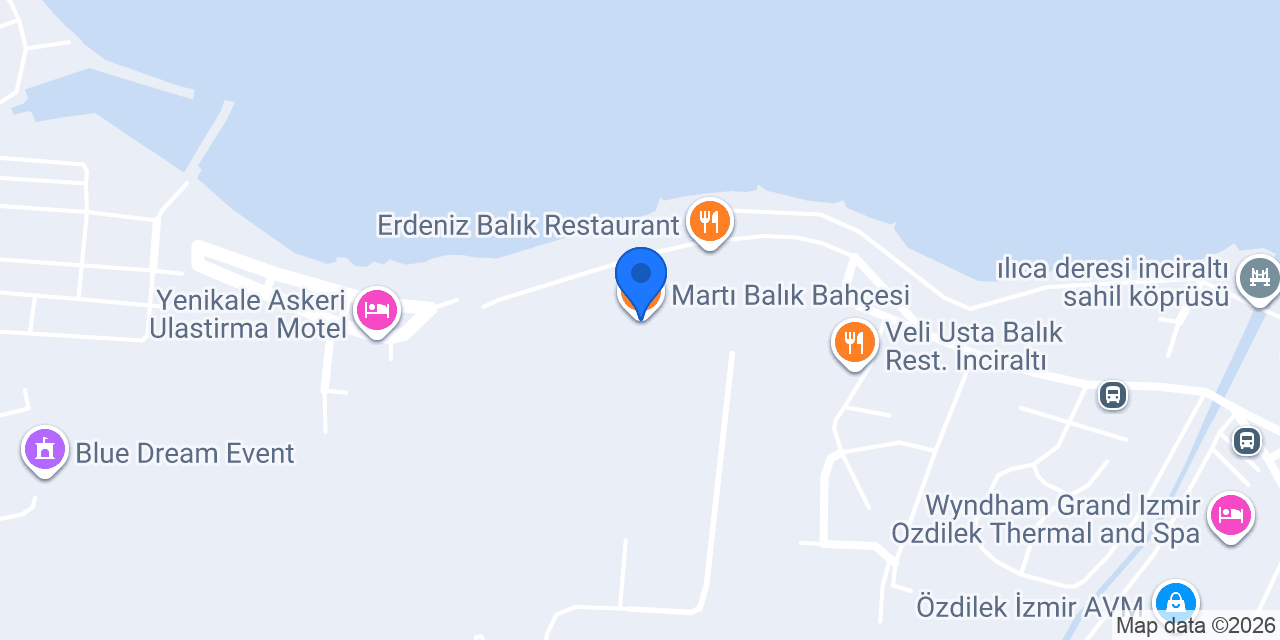 Martı Balık Bahçesi konumu