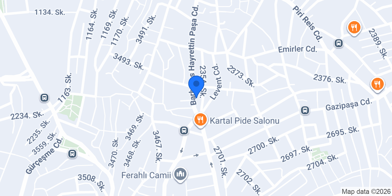 Atuş Optik konumu
