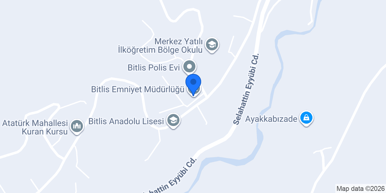 Bitlis Emniyet Müdürlüğü konumu