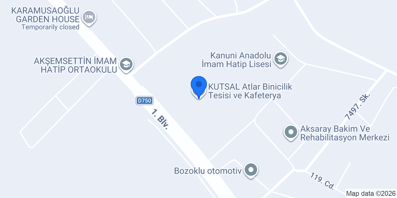 KUTSAL Atlar Binicilik Tesisi ve Kafeterya konumu