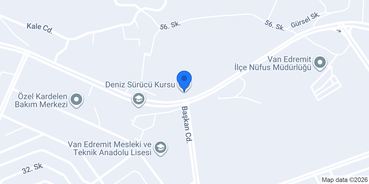 Deniz Sürücü Kursu konumu