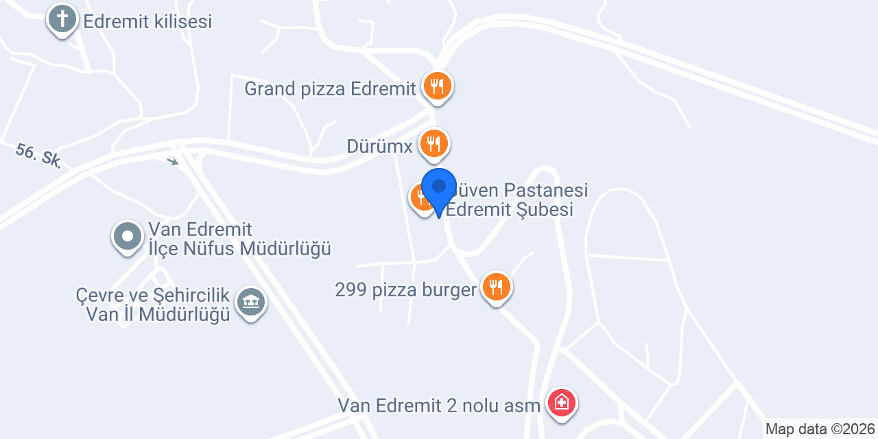 Frezya Çiçek Evi Van Edremit konumu
