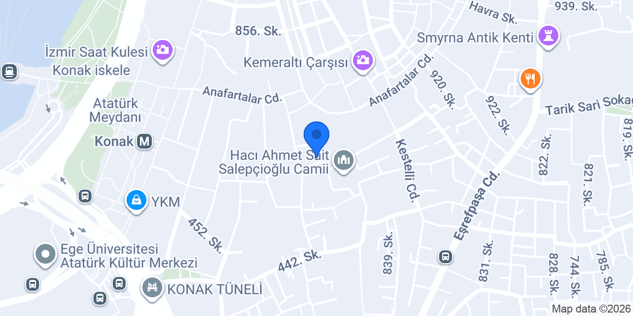 Yusuf Akın Kişiye Özel Terzi konumu