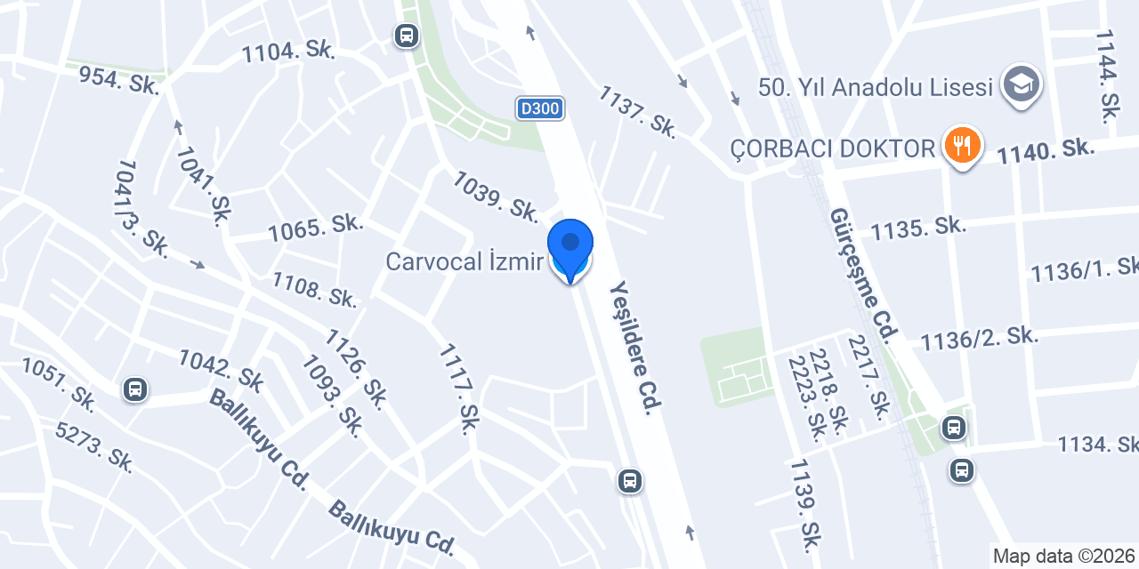 Carvocal İzmir konumu