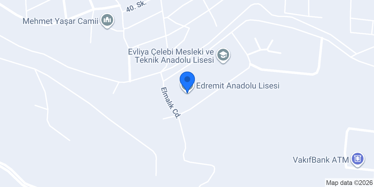 Edremit Anadolu Lisesi konumu