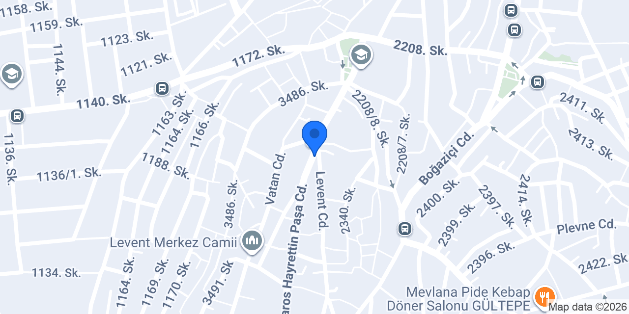 Levent Mahalle Muhtarlığı konumu