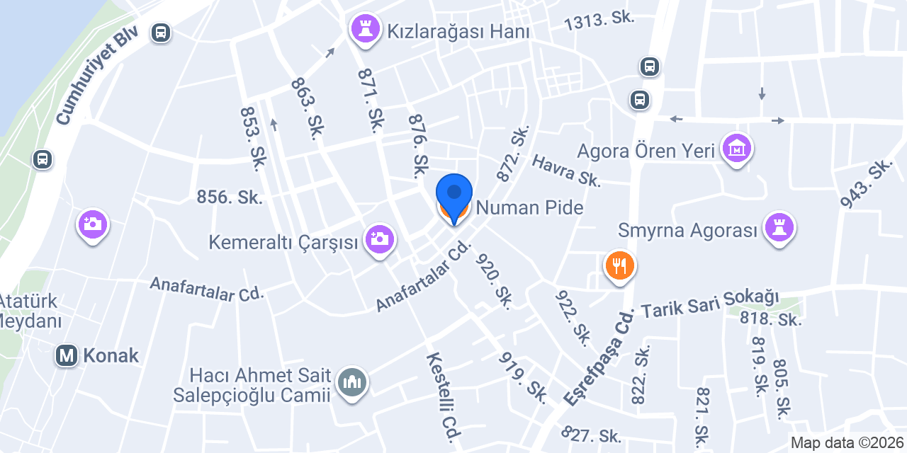 Numan Pide konumu