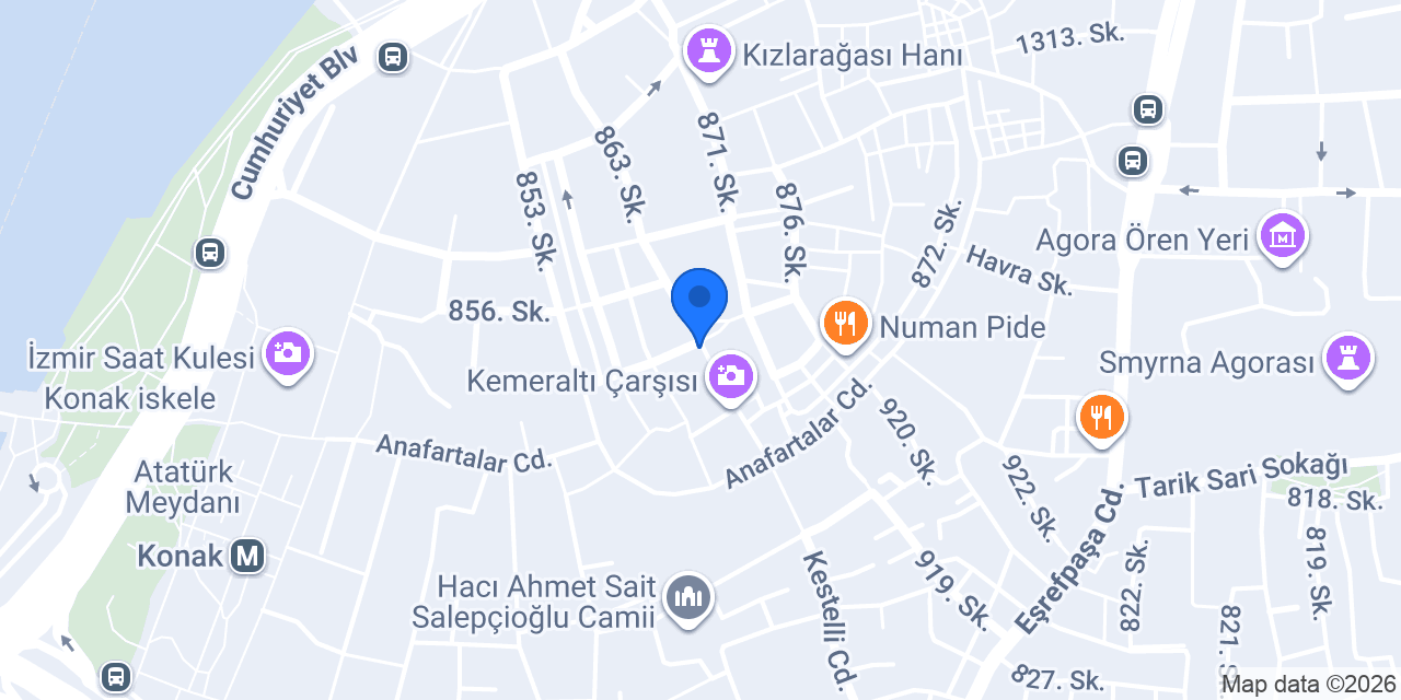 Garanti BBVA Kemeraltı Şubesi konumu