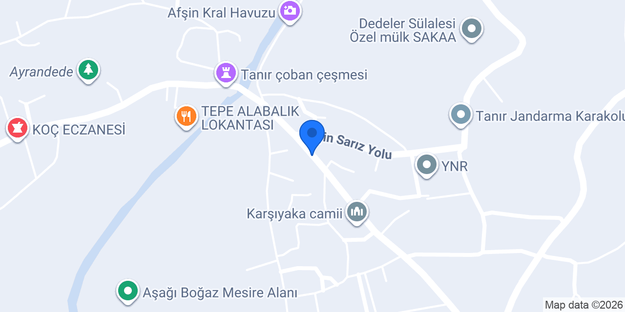 Tanır Belediyesi konumu