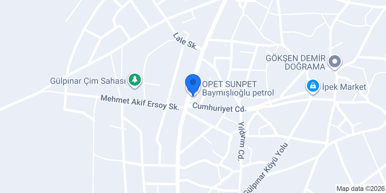 OPET SUNPET Baymışlıoğlu petrol konumu