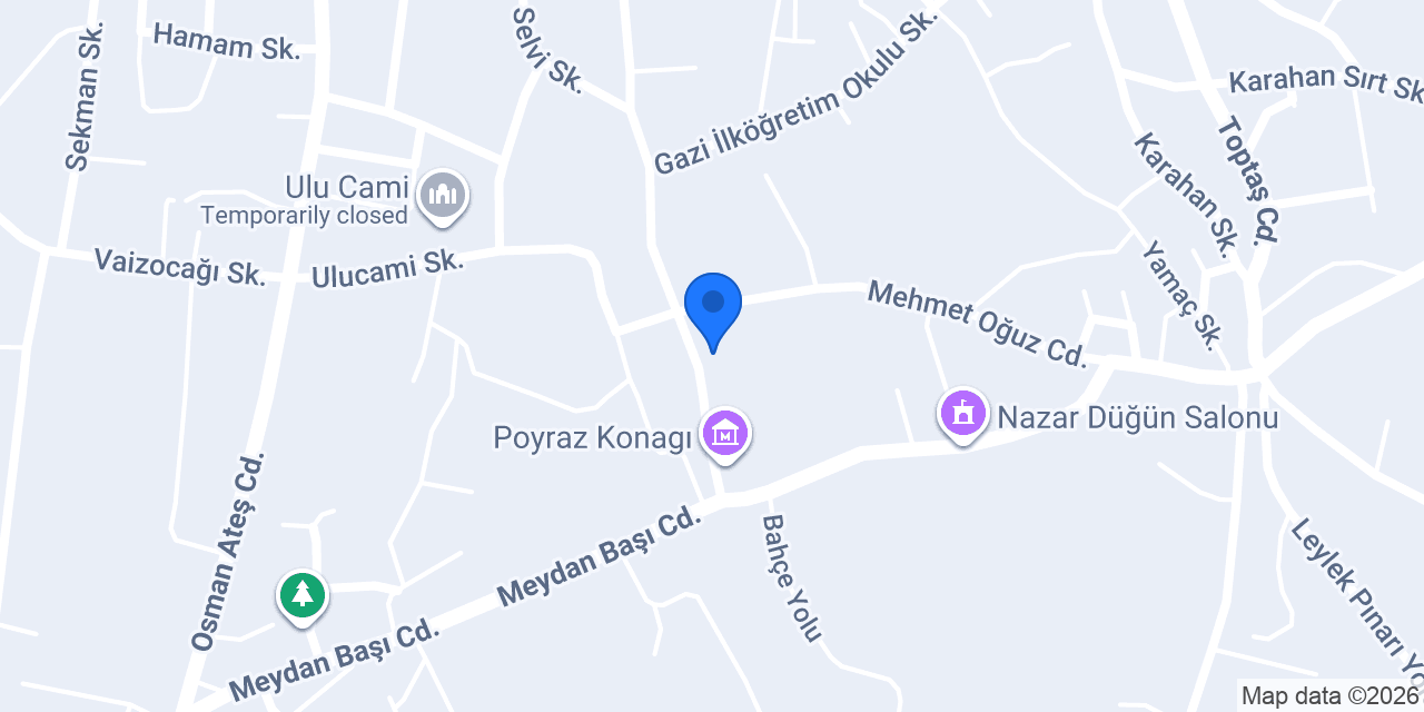 Gazi İlköğretim Okulu konumu