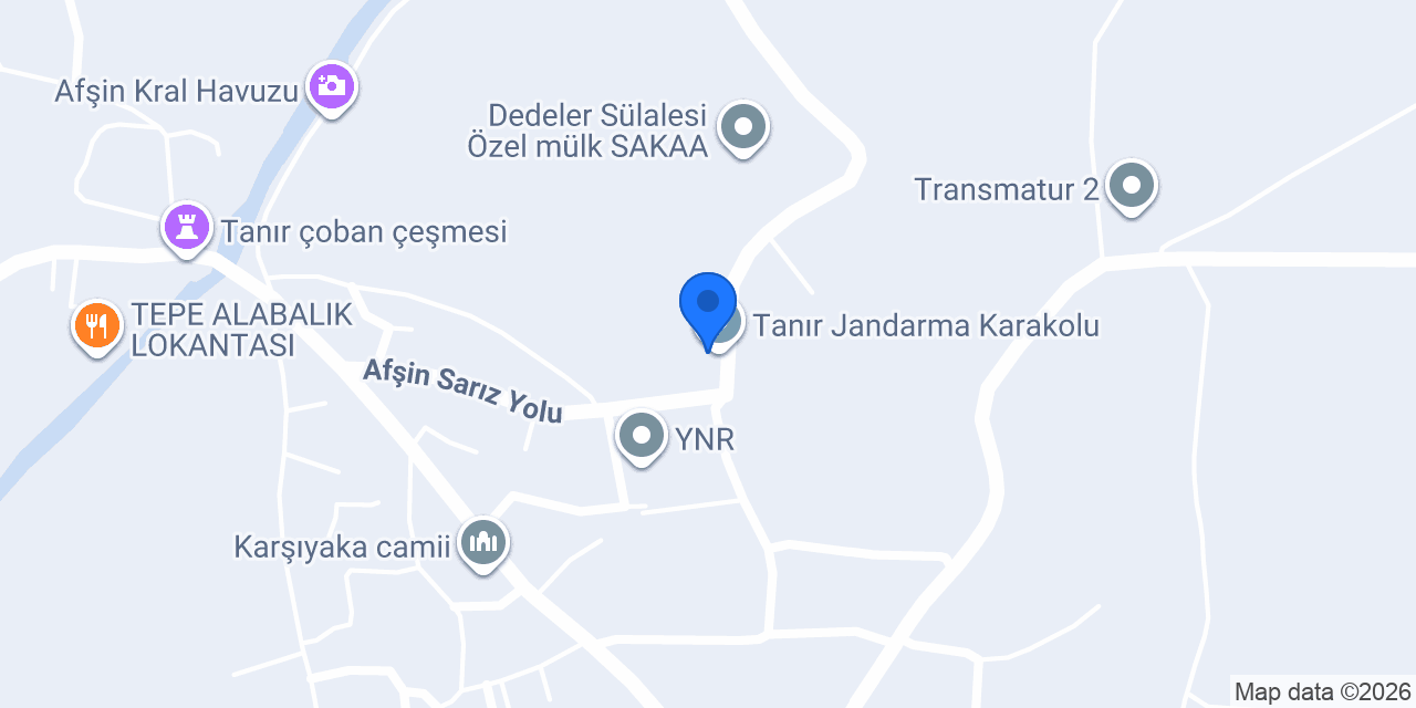 Tanır Jandarma Karakolu konumu
