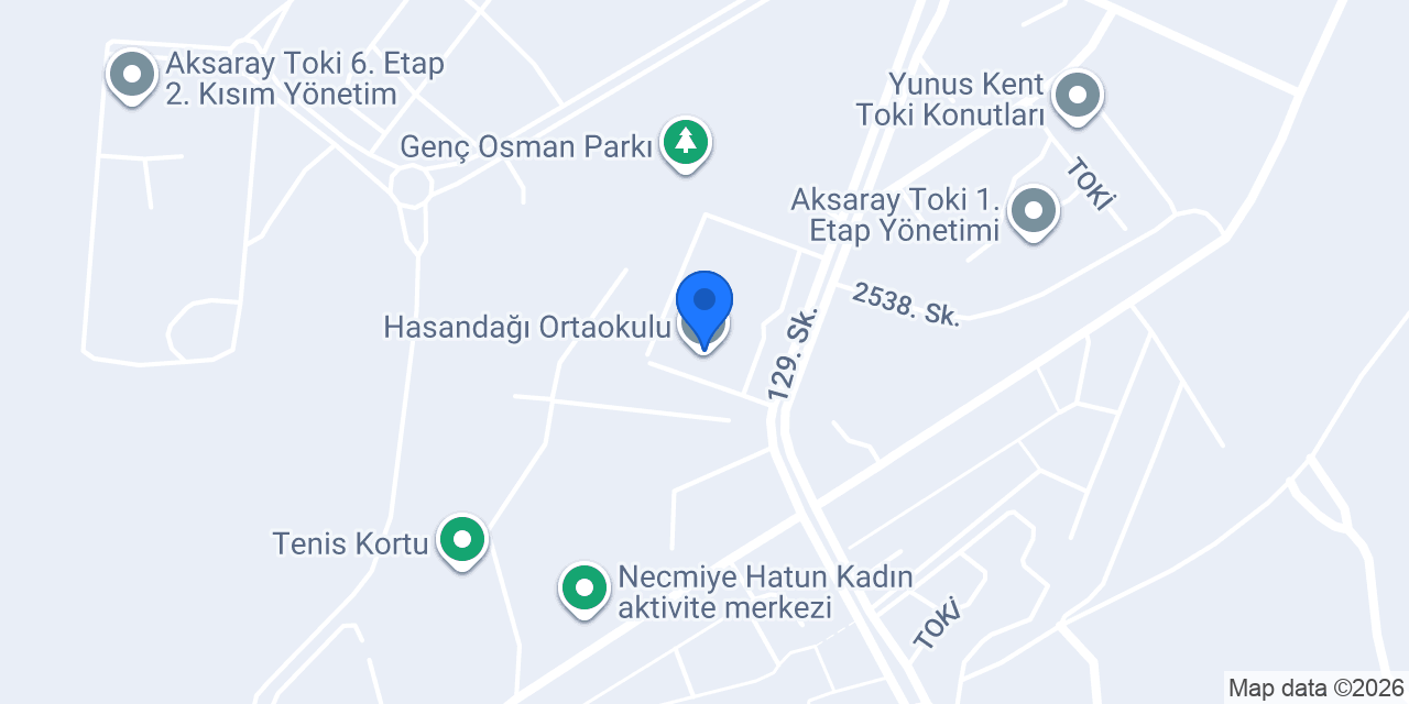 Hasandağı Ortaokulu konumu