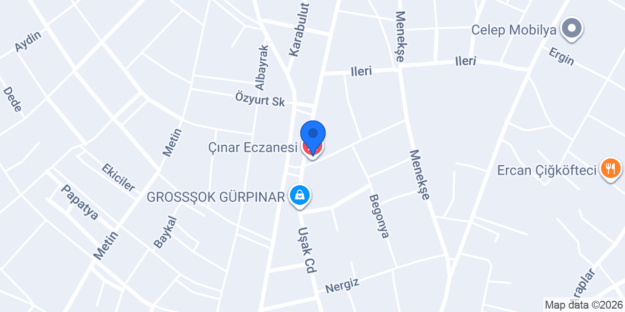 Çınar Eczanesi konumu