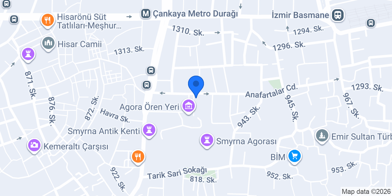 Otel Agora Park konumu