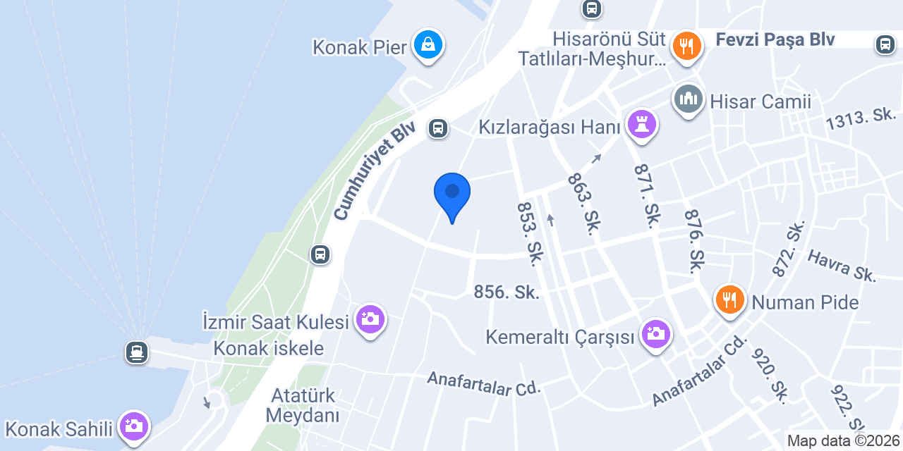 Garanti BBVA Konak Şubesi konumu