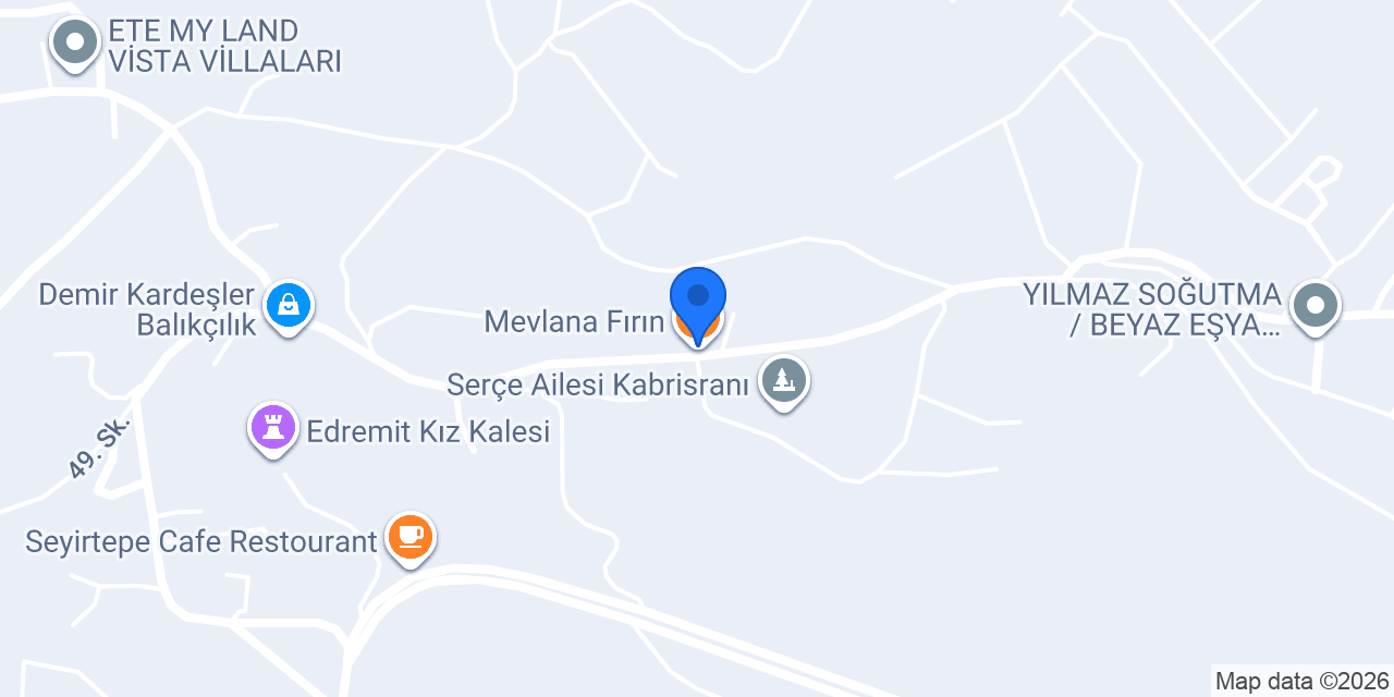 Mevlana Fırın konumu