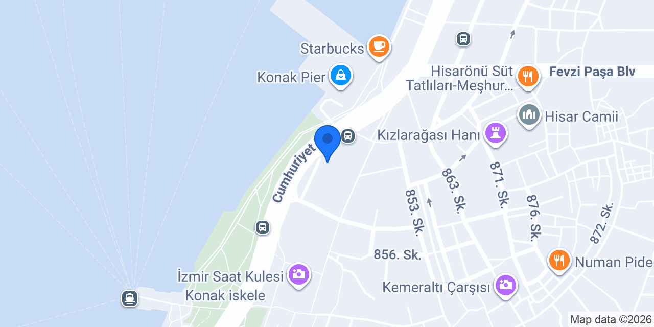 Merkez Bankası İzmir Şubesi konumu