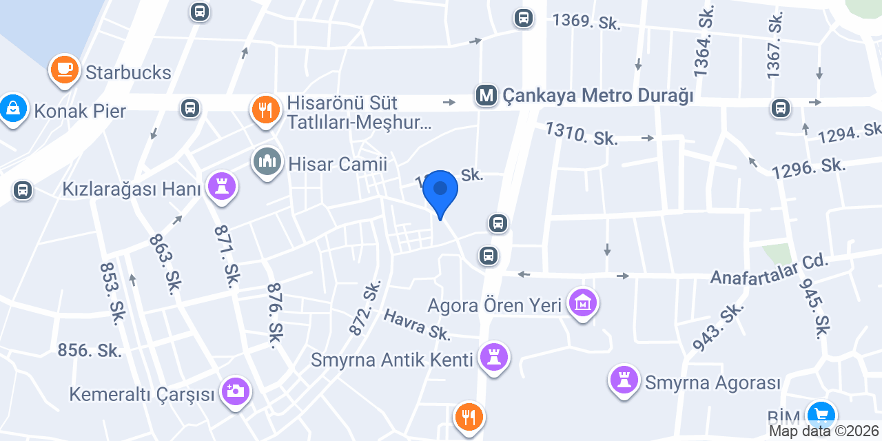 Öztat Kardeşler Kemeraltı Şubesi konumu