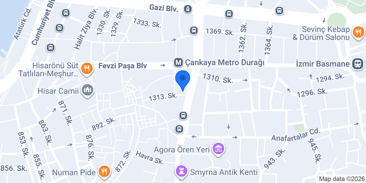 DenizBank Fevzipaşa Bulvarı Şubesi konumu