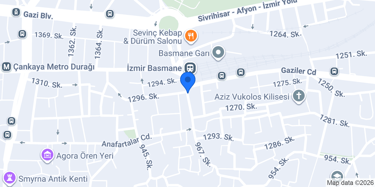 Türkiye İş Bankası Basmane/İzmir Şubesi konumu