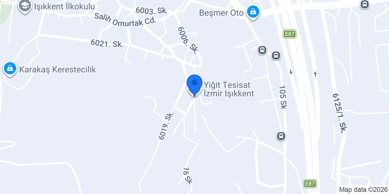Yiğit Tesisat İzmir Işıkkent konumu