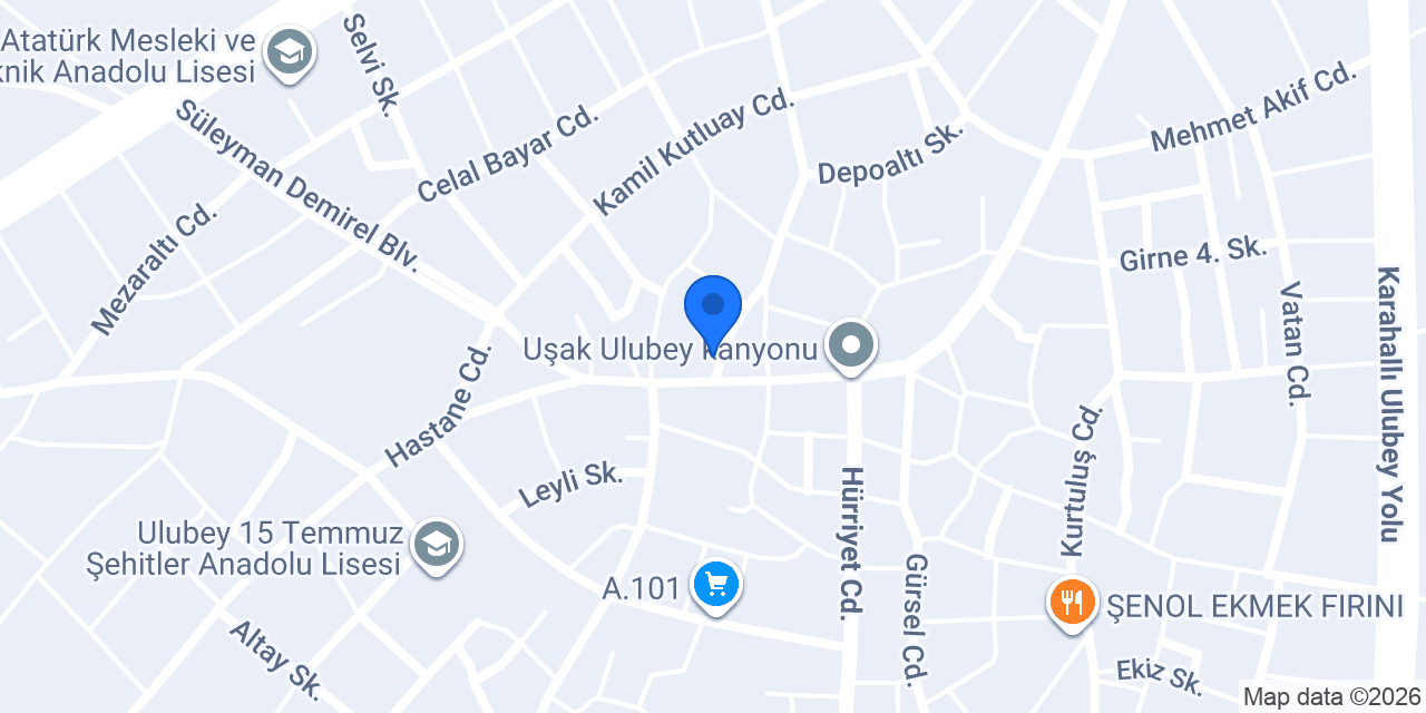 Ulubey lezzet bahçesi konumu