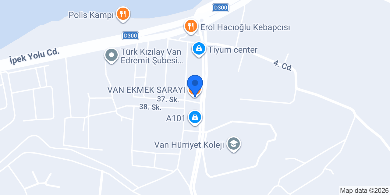 VAN EKMEK SARAYI konumu