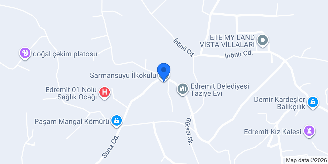 Sarmansuyu İlkokulu konumu