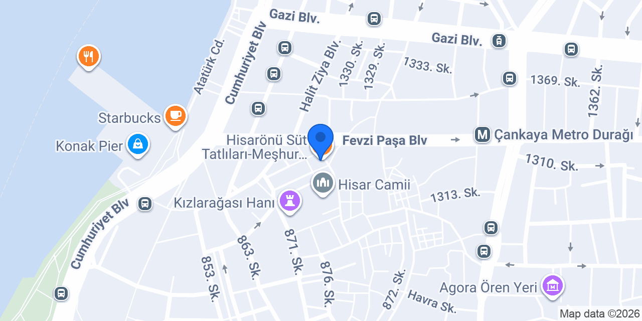 Hisarönü Süt Tatlıları-Meşhur Kazandibi konumu