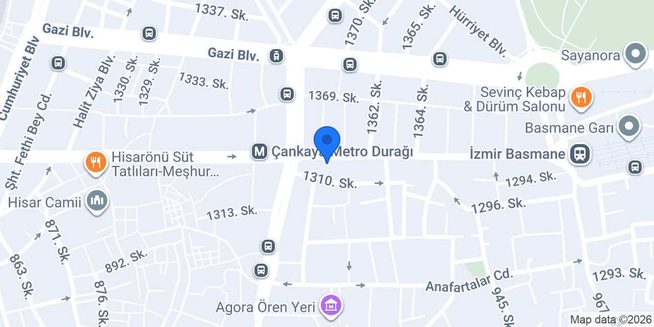 Hisar Turizm - İzmir Şubesi konumu