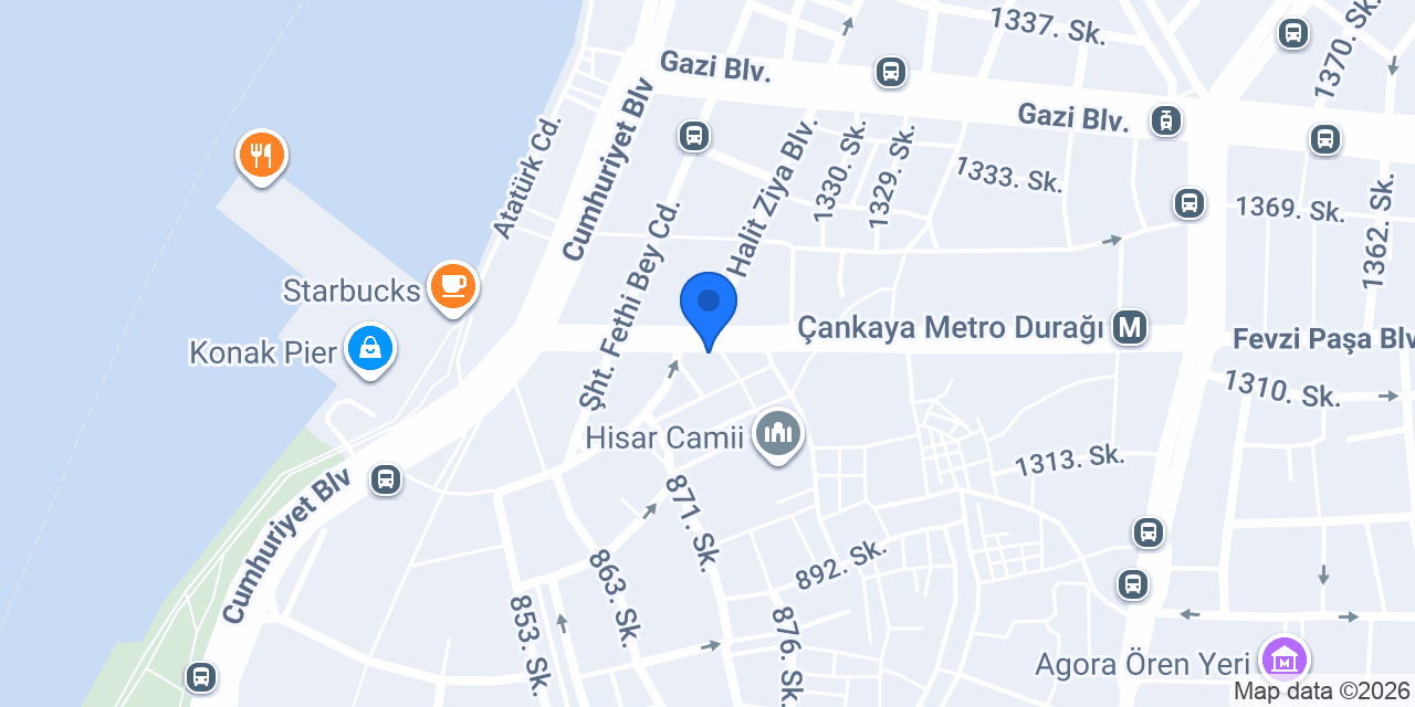 Eminevim İzmir Çankaya Şube konumu