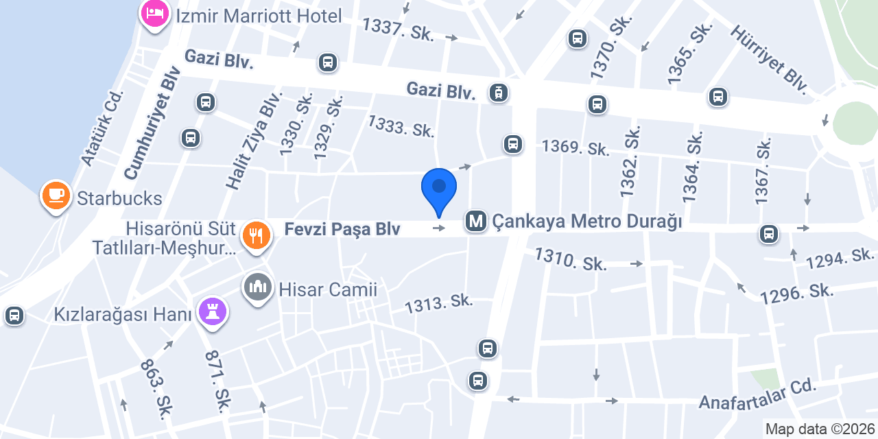 TEB İzmir Çankaya Şubesi konumu