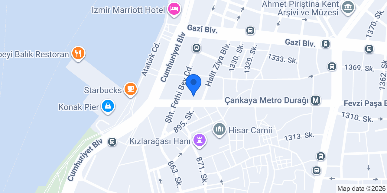 Halkbank İzmir Şubesi konumu