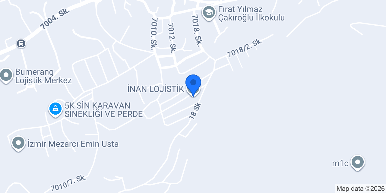 İNAN LOJİSTİK konumu