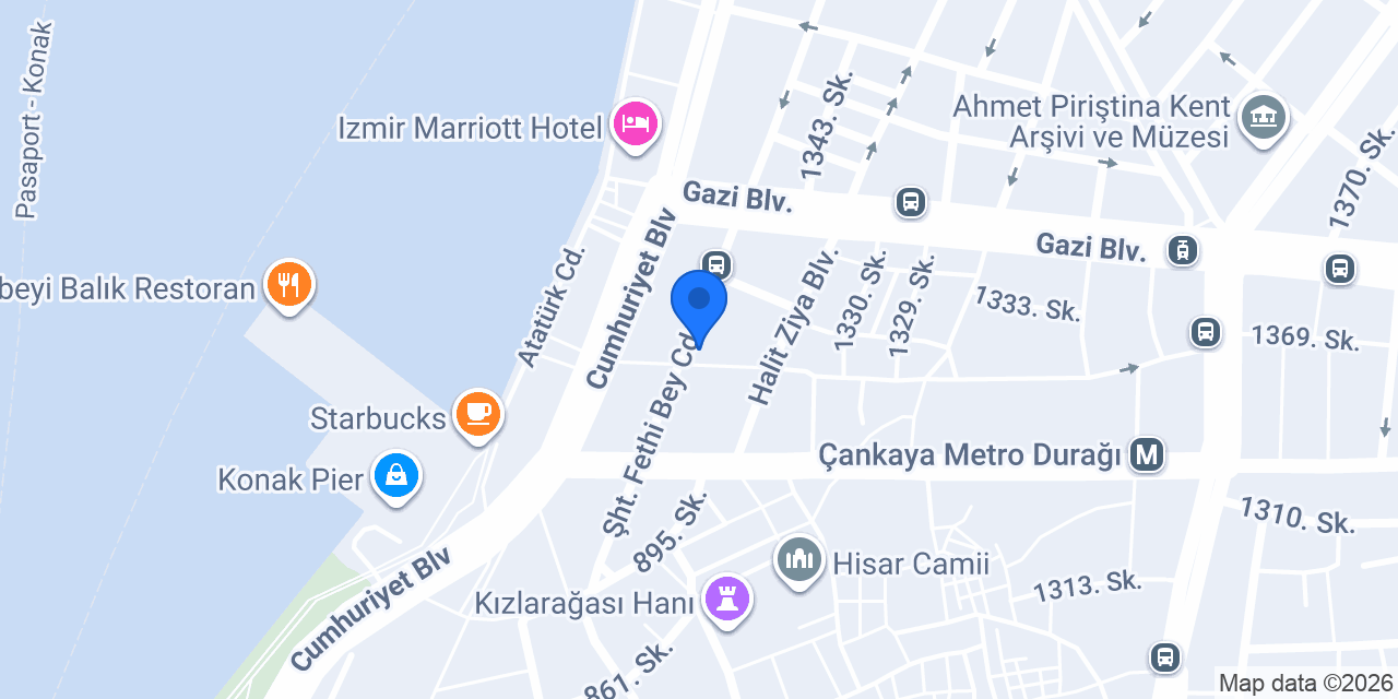 VakıfBank İzmir Şubesi konumu