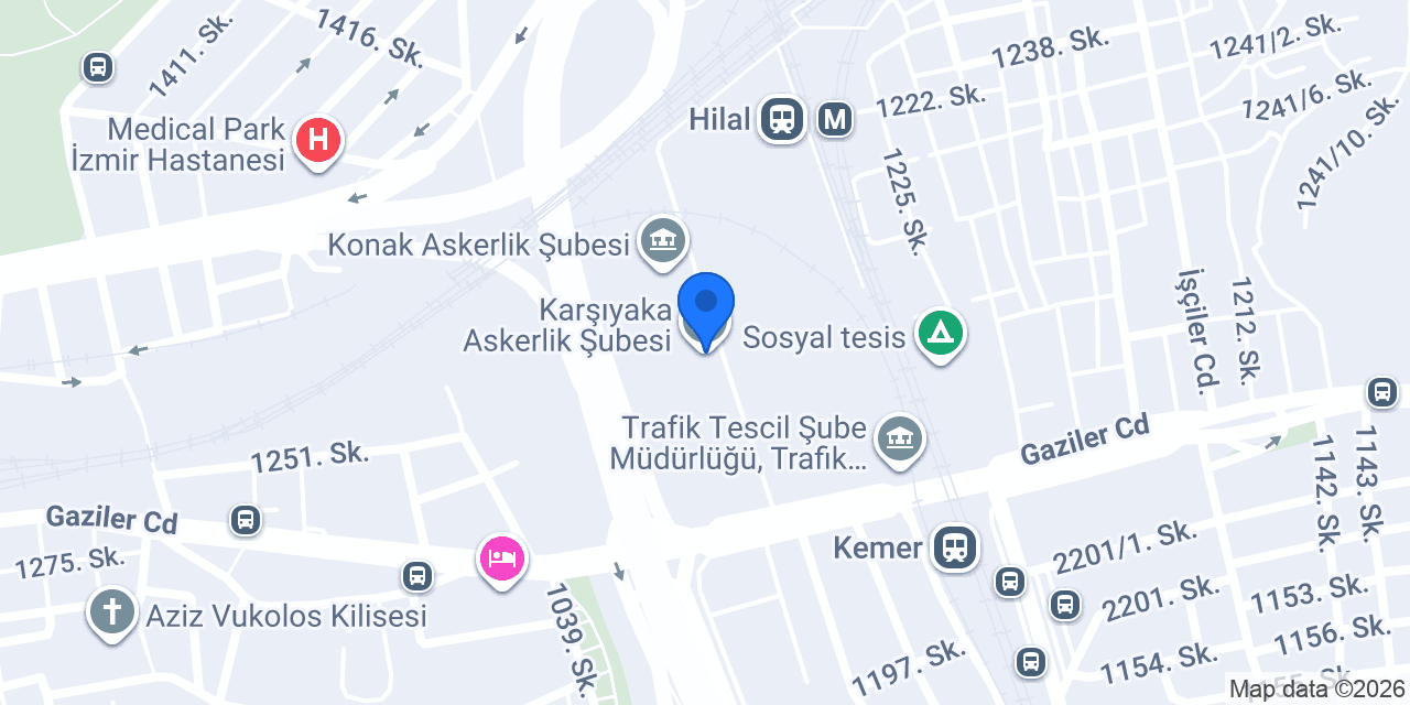 Karşıyaka Askerlik Şubesi konumu