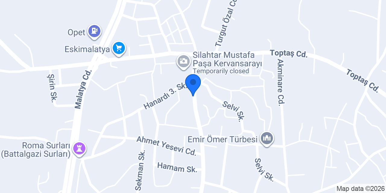 Battalgazi özel taksi konumu