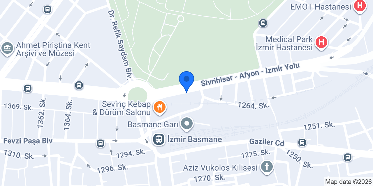 1001 OTO Aksesuar - Basmane konumu
