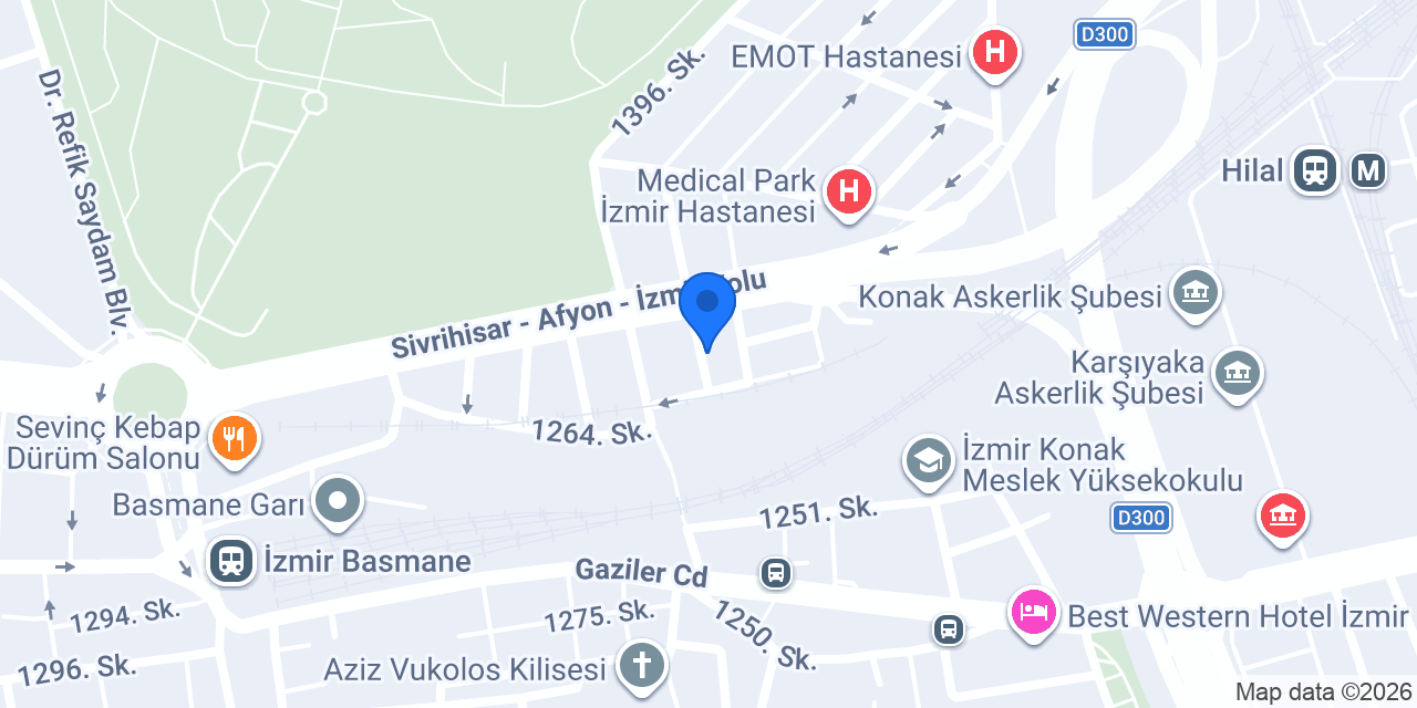 OTEL VESTA FUAR konumu