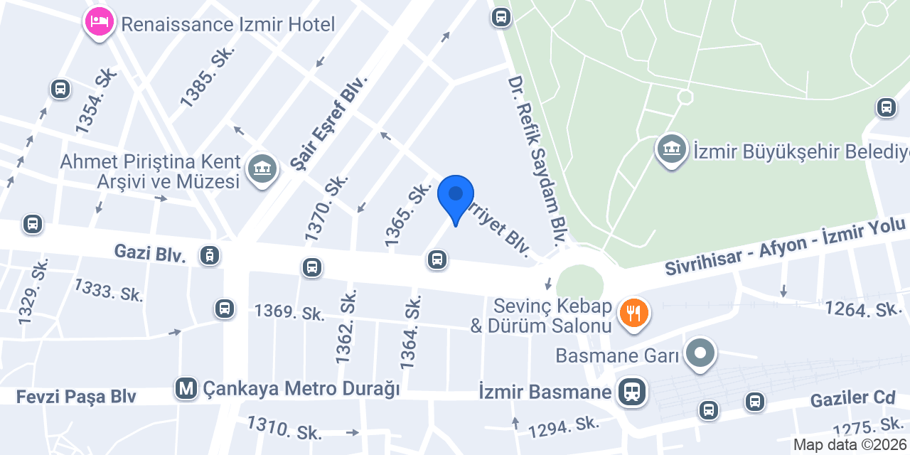 İzmir Web Tasarım konumu