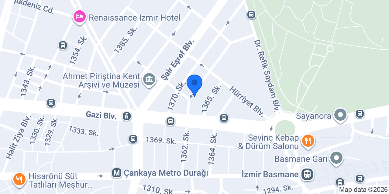 Gülce Optik konumu