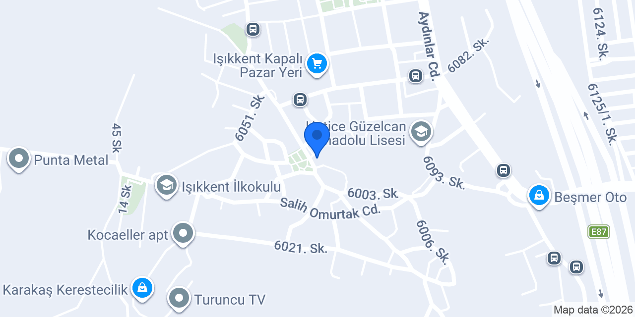 Işıkkent Polis Merkezi Amirliği konumu