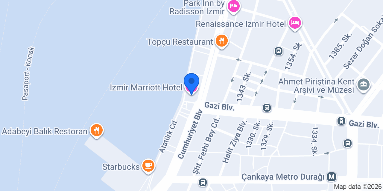 Izmir Marriott Hotel konumu