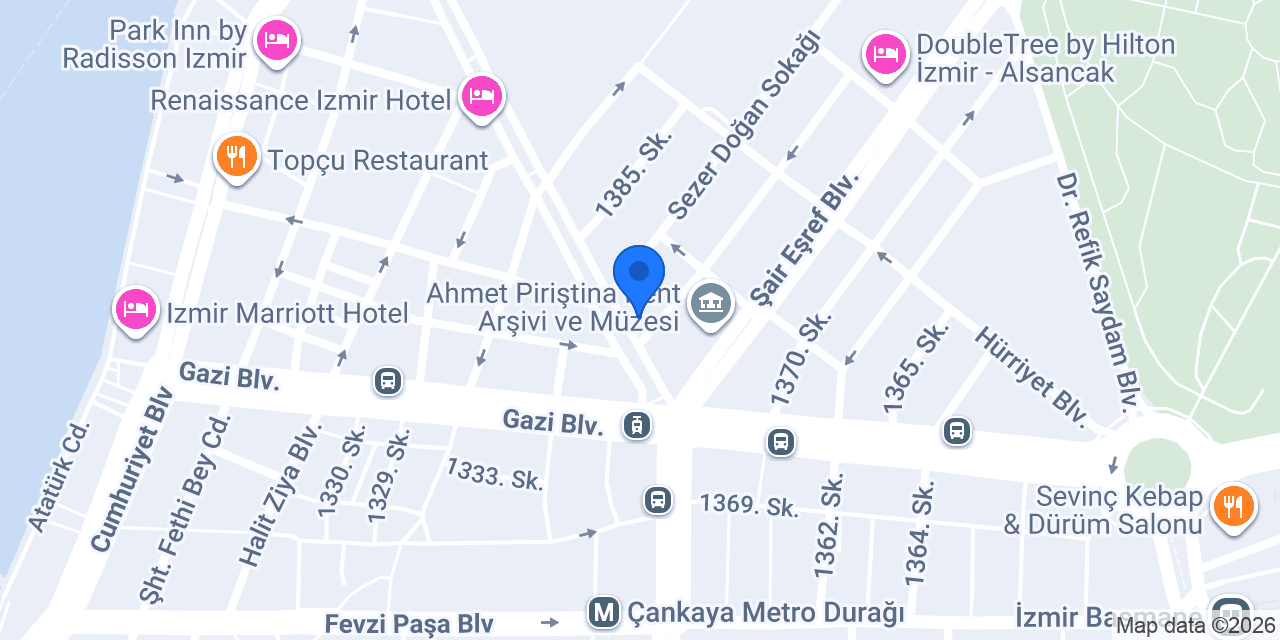 Kordon Otel Çankaya konumu