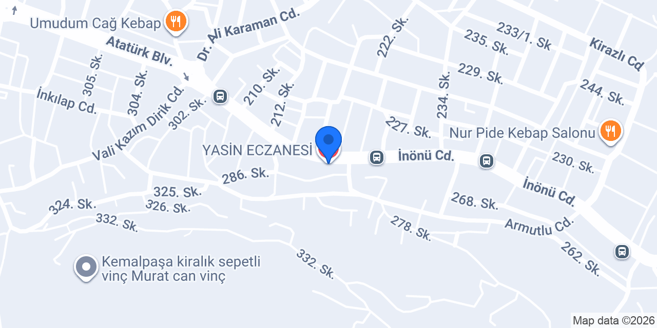YASİN ECZANESİ konumu