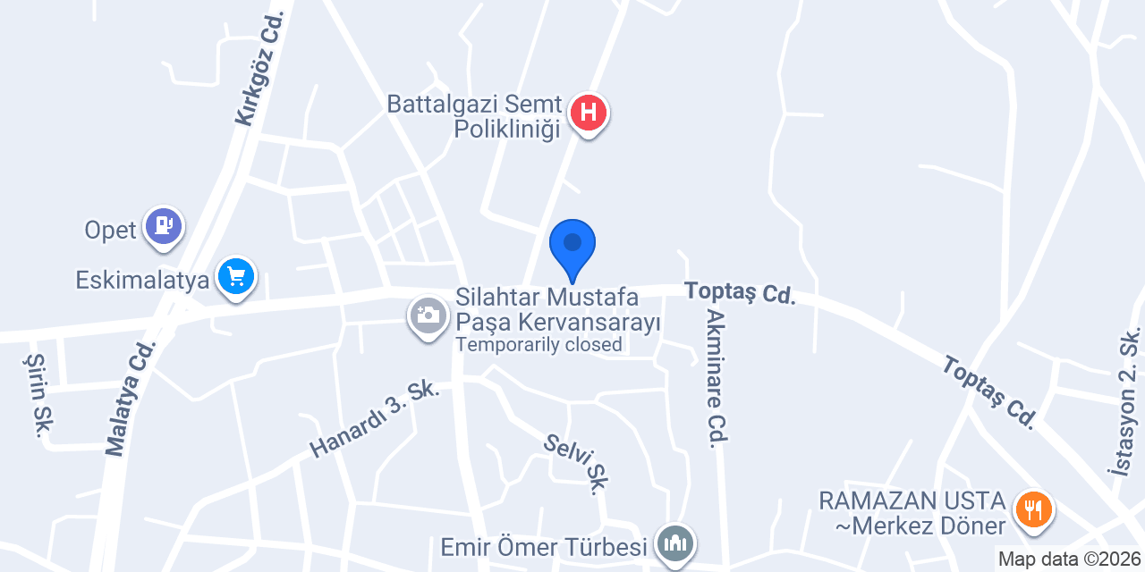 Battalgazi Adliyesi konumu